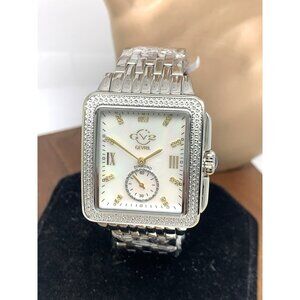 GV2 by Gevril Women's Watch 9258B Swiss Quartz Mother of Pearl Dial Silver Steel